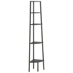vidaXL Étagère d'angle 5 niveaux Noir 45 5x31 5x180 cm