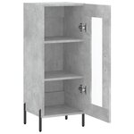 vidaXL Buffet Gris béton 34 5x34x90 cm Bois d'ingénierie