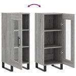 vidaXL Buffet Sonoma gris 34 5x34x90 cm Bois d'ingénierie