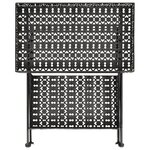 vidaXL Table à thé pliante Style vintage Métal 58 x 35 x 72 cm Noir