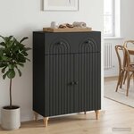 vidaXL Buffet Noir 66 x 34 5 x 90 cm Bois d'ingénierie