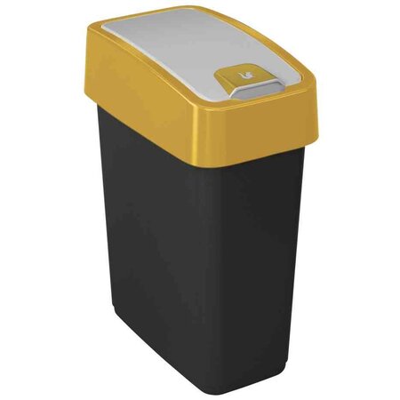 Poubelle 'magne' 10 litres anthracite / jaune KEEEPER