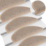 vidaXL Tapis d'escalier autocollants 30 Pièces 56x17x3 cm beige clair