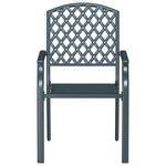 vidaXL Chaise 2 Pièces Anthracite 56 x 65 x 89cm Acier