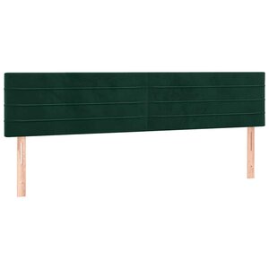 vidaXL Têtes de lit 2 Pièces Vert foncé 100x5x78/88 cm Velours