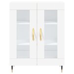 vidaXL Buffet haut Blanc 69 5x34x180 cm Bois d'ingénierie