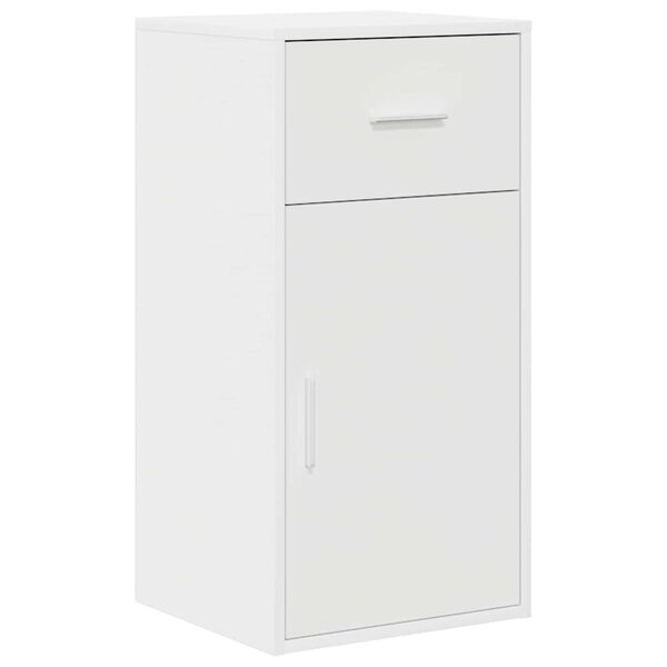 vidaXL Buffet avec tiroir Blanc 38 x 34 5 x 75 cm Bois d'ingénierie