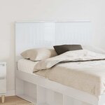 vidaXL Tête de lit Blanc Brillant 120 cm Bois d'ingénierie