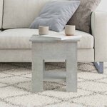 vidaXL Table basse gris béton 40x40x42 cm bois d'ingénierie