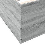 vidaXL Cadre de lit sonoma gris 90x200 cm bois d'ingénierie