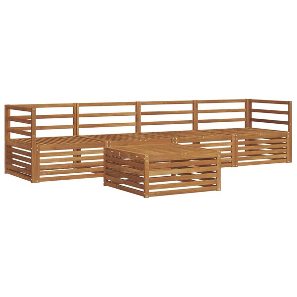 vidaXL Ensemble de canapés d'extérieur 5 pc Naturel