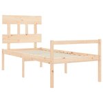 vidaXL Lit pour personne âgée et tête de lit 100x200 cm bois massif