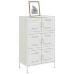 vidaXL Buffet haut blanc 68x39x113 cm acier