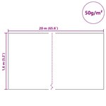 vidaXL Fleece de protection des plantes contre le gel Beige 20 x 1 6 m