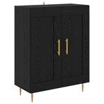 vidaXL Buffet Chêne noir 69 5 x 34 x 90 cm Bois d'ingénierie et fer