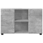 vidaXL Buffet Gris béton 88 5 x 30 5 x 55 5 cm Bois d'ingénierie