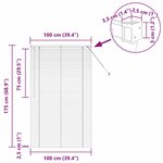 vidaXL Store de Fenêtre avec des rideaux Noir Aluminium