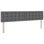 vidaXL Lit avec des lumières à LED Gris foncé 200 x 200 cm tissu