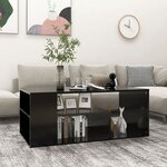 vidaXL Table basse Noir 100x50x40 cm Aggloméré