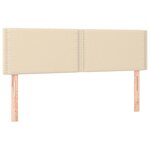 vidaXL Têtes de lit 2 Pièces Crème 72x5x78/88 cm Tissu