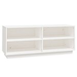 vidaXL Armoire à chaussures Blanc 110x34x45 cm Bois de pin massif