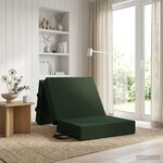 vidaXL Canapé-lit pliable 90 x 63 x 45 cm Vert foncé