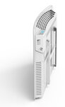 Radiateur électrique fixe 800w à inertie sèche en céramique horizontal blanc curvinho-mazda - thermostat programmable - façade incurvée