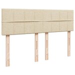 vidaXL Sommier à lattes de lit avec matelas Crème 160x200 cm Tissu