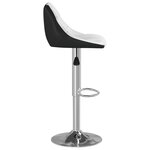 vidaXL Tabourets de bar lot de 2 blanc et noir similicuir