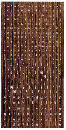 Stickers alphabet bois 375 pièces