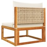 vidaXL Salon de jardin avec coussins 8 Pièces bois massif d'acacia