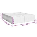 vidaXL Cadre de lit sans matelas bleu 200x200 cm tissu