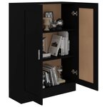 vidaXL Bibliothèque Noir 82 5x30 5x115 cm Bois d'ingénierie