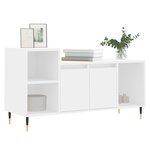 vidaXL Meuble TV Blanc 100x35x55 cm Bois d'ingénierie