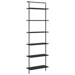 vidaXL Étagère Chêne noir 60 x 24 x 203 cm Bois d'ingénierie