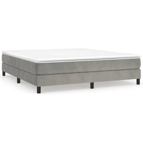 vidaXL Cadre de lit Gris clair 160x200 cm Velours