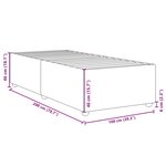 vidaXL Cadre de lit Noir 100x200 cm Tissu