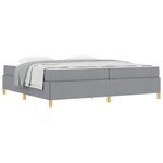 vidaXL Cadre de lit avec matelas Gris clair 200 x 200 cm tissu