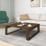 vidaXL Table basse Chêne marron 100x100x35 cm Bois d'ingénierie