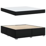 vidaXL Cadre de lit avec matelas Noir 180 x 200 cm tissu