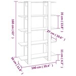 vidaXL Bibliothèque/Cloison de séparation Noir 100x30x160 cm