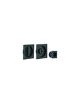 THIRARD - Serrure encastrable crochet à condamnation pour salle de bain et toilette coulissante  axe 50mm  bouts ronds  noir