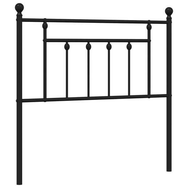 vidaXL Tête de lit métal noir 90 cm