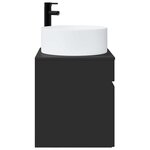 vidaXL Meuble de lavabo mural Noir 49 x 44 5 x 65 5 cm