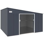 Abri de jardin acier 11,01  m2. avec kit d'ancrage inclus