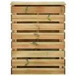 vidaXL Composteur de jardin à lattes 2 Pièces 80x50x100 cm Pin imprégné