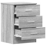 vidaXL Tables de chevet 2 Pièces Sonoma gris 38x35x56cm Bois d'ingénierie
