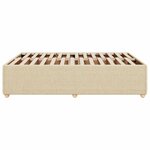 vidaXL Cadre de lit sans matelas crème 140x190 cm tissu