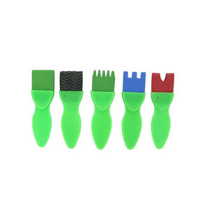 5 brosses en mousse - Peinture acrylique et gouache - Enfant - Assortiment - Cléopâtre