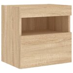 vidaXL Ensemble de meubles TV muraux 7Pièces et lumières LED chêne sonoma